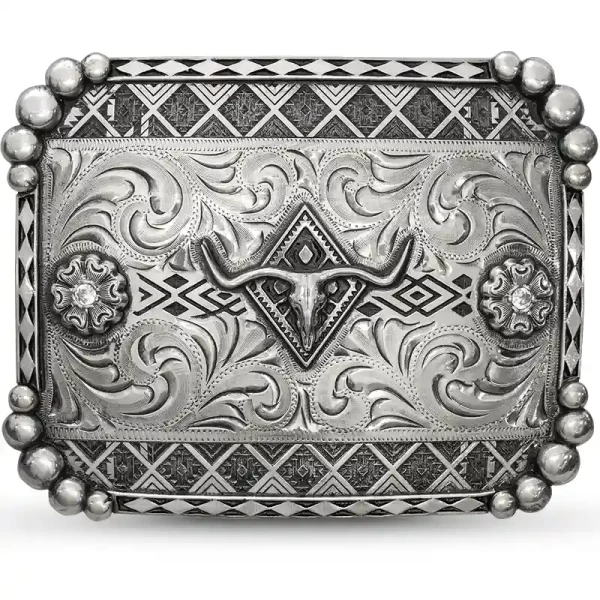 Aztec Longhorn Belt Buckle (In Stock)